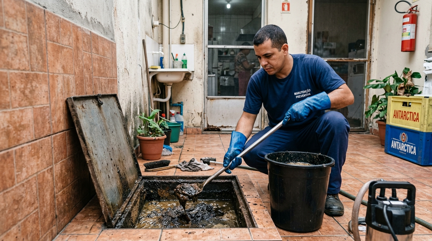 Limpeza de Caixa de Gordura em Goiânia-GO
